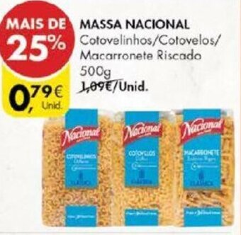 Pingo Doce Massa Nacional 500g promoção