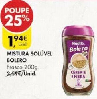Pingo Doce Mistura Solúvel Bolero 200g promoção