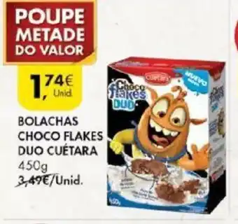 Pingo Doce Bolachas Choco Flakes Duo Cuétara 450g promoção