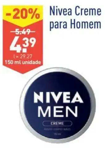 ALDI Nivea Creme para Homem 150ml promoção