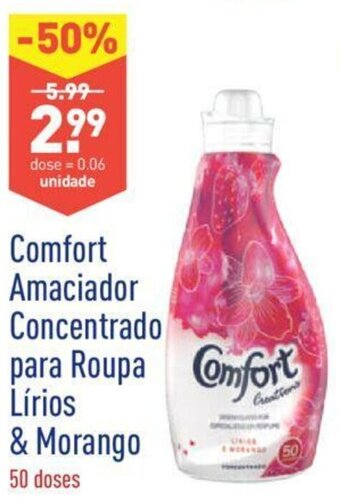 ALDI Comfort Amaciador Concentrado para Roupa Lírios & Morango 50 doses promoção