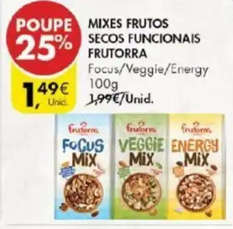 Pingo Doce Mixes Frutos Secos Funcionais Frutorra 100g promoção