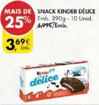Pingo Doce Snack Kinder Délice 390g - 10 Unid promoção