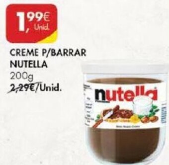 Pingo Doce Creme P/Barrar Nutella 200g promoção