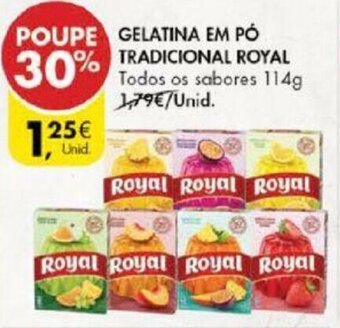 Pingo Doce Gelatina em Pó Tradicional Royal 114g promoção