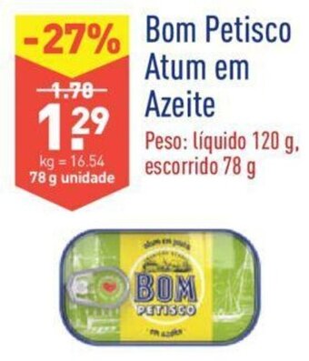 ALDI Bom Petisco Atum em Azeite 78g promoção