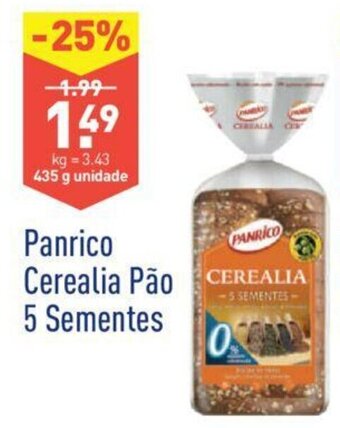 Panrico Cerealia Pão 5 Sementes 435g