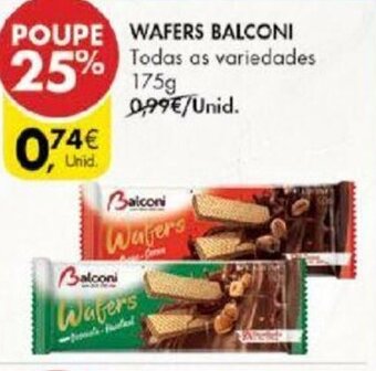 Pingo Doce Wafers Balconi 175g promoção