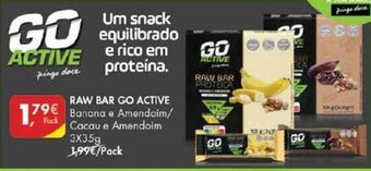 Pingo Doce Raw Bar Go Active 3x35g promoção