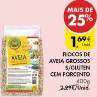 Flocos de Aveia Grossos S/Glúten cem Porcento 400g