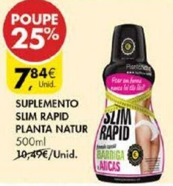 Pingo Doce Suplemento Slim Rapid Planta Natur 500ml promoção