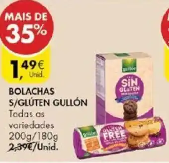 Pingo Doce Bolachas S/Glúten Gullón 200g/180g promoção