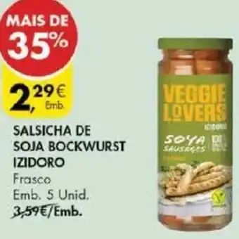 Pingo Doce Salsichas de Soja Bockwurst Izidoro 5 Unid promoção