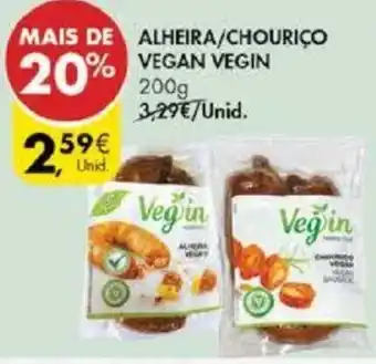 Pingo Doce Alheira/Chouriço Vegan Vegin 200g promoção