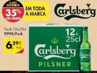 Pingo Doce Carlsberg Pilsner 12x25cl promoção