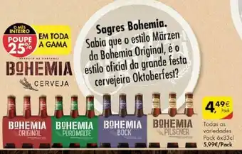 Pingo Doce Bohemia Cerveja 6x33cl promoção