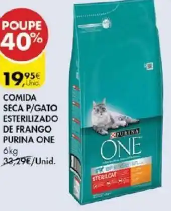 Pingo Doce Comida Seca P/Gato Esterilizado de Frango Purina One 6kg promoção