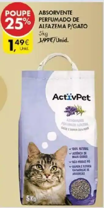 Pingo Doce Absorvente Perfumado de Alfazema P/Gato 5kg promoção