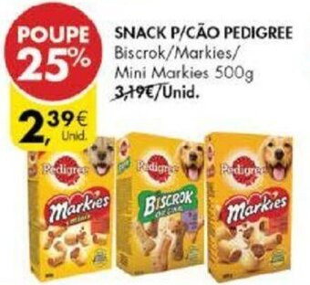 Pingo Doce Snack P/Cão Pedigree 500g promoção