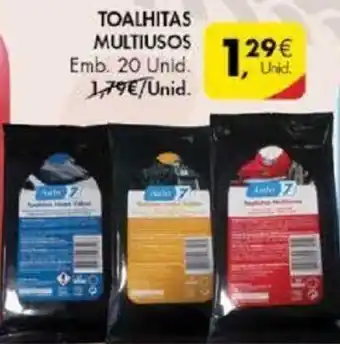 Pingo Doce Auto 7 Toalhitas Multiusos 20 unid promoção