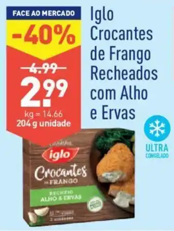 Iglo Crocantes de Frango Recheados com Alho e Ervas 240g