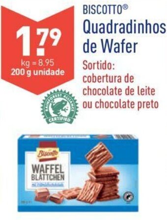 ALDI Biscotto Quadradinhos de Wafer 200g promoção