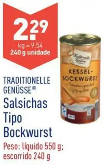 ALDI Traditionelle Genüsse Salsichas Tipo Bockwurst 240g promoção