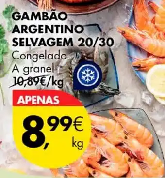 Pingo Doce GAMBÃO ARGENTINO SELVAGEM 20/30 Congelado promoção