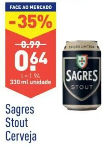 ALDI Sagres Stout Cerveja 330ml promoção