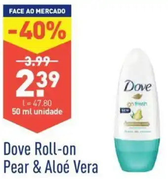 ALDI Dove Roll-on Pear & Aloé Vera 50ml promoção