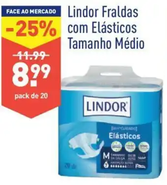 ALDI Lindor Fraldas com Elásticos Tamanho Médio promoção