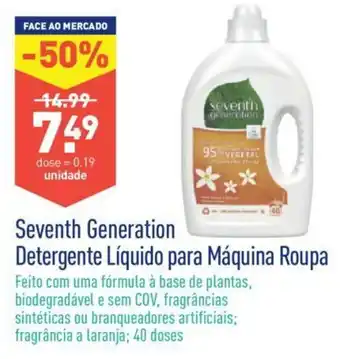 ALDI Seventh Generation Detergente Líquido para Máquina Roupa 40 Doses promoção