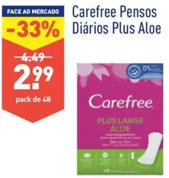 ALDI Carefree Pensos Diários Plus Aloe promoção