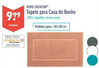 ALDI Home Creation Tapete para Casa de Banho 50 x 80cm promoção