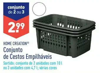 ALDI Home Creation Conjunto de Cesto Empilháveis promoção