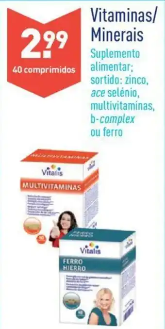 ALDI Vitaminas/Minerais promoção