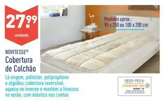 ALDI Novitesse Cobertura de Colchão 90x200 ou 100x200cm promoção