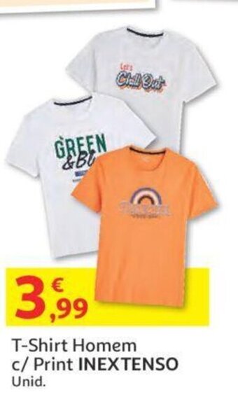 Auchan T-Shirt Homem c/ Print Inextenso promoção