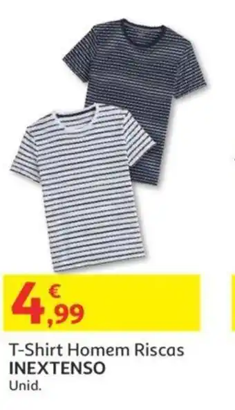 Auchan T-Shirt Homem Riscas Inextenso promoção