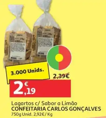 Auchan Lagartos c/ Sabor a Limão Confeitaria Carlos Gonçalves 750g promoção