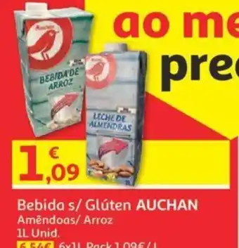 Auchan Bebida s/ Glúten Auchan 1L promoção