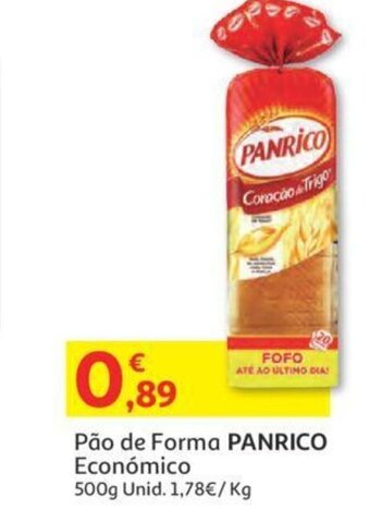 Auchan Pão de Forma Panrico Económico 500g promoção