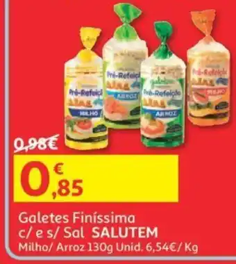 Auchan Galetes Finíssima c/e s/ Sal Salutem 130g promoção