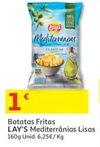 Auchan Batatas Fritas Lay's Mediterrânias Lisas 160g promoção