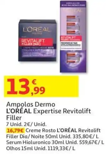 Auchan Ampolas Dermo L'oreal Expertise Revitalift Filler promoção