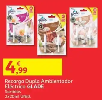 Auchan Recarga Dupla Ambientador Eléctrico Glade 2x20ml promoção
