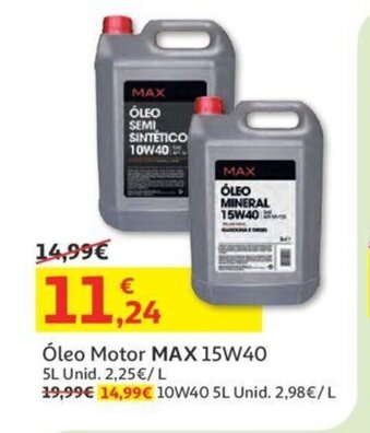 Auchan Óleo Motor Max 15W40 5L promoção