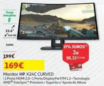 Auchan Monitor HP X24C CURVED promoção