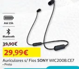 Auchan Auriculares s/ Fios SONY WIC200B.CE7 promoção