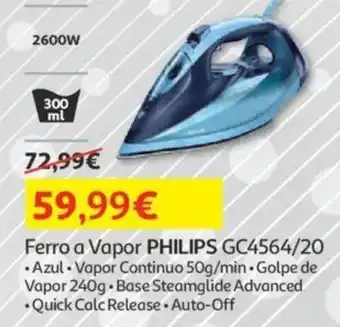 Auchan Ferro a Vapor PHILIPS GC4564/20 promoção
